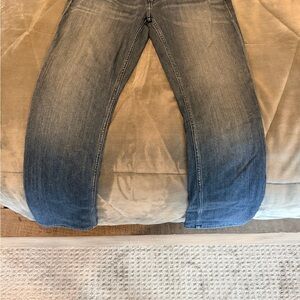 PAIGE Men's Dark Blue Straight Jeans